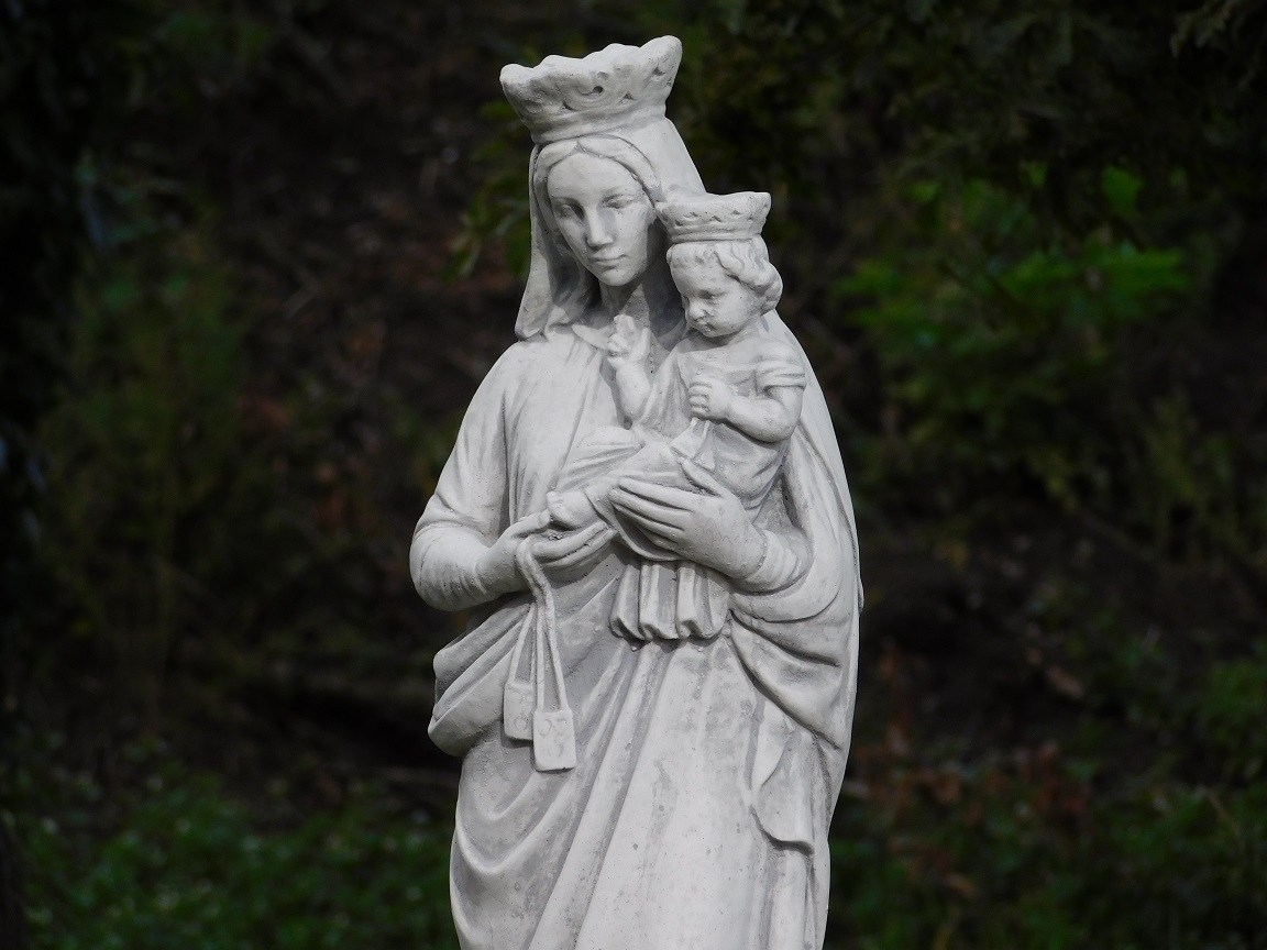 Prachtig Mariabeeld - kind, super mooi vol stenen beeld.