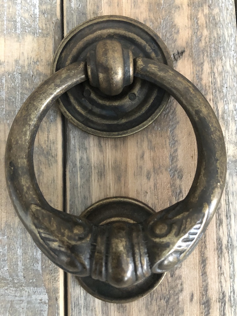 Türklopfer Ring aus antik Messing 