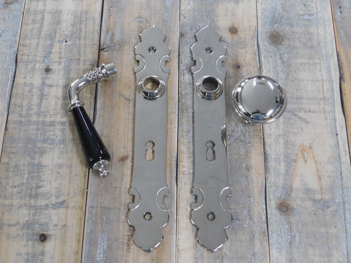 Set of door hardware - polished nickel - BB72 - for room doors