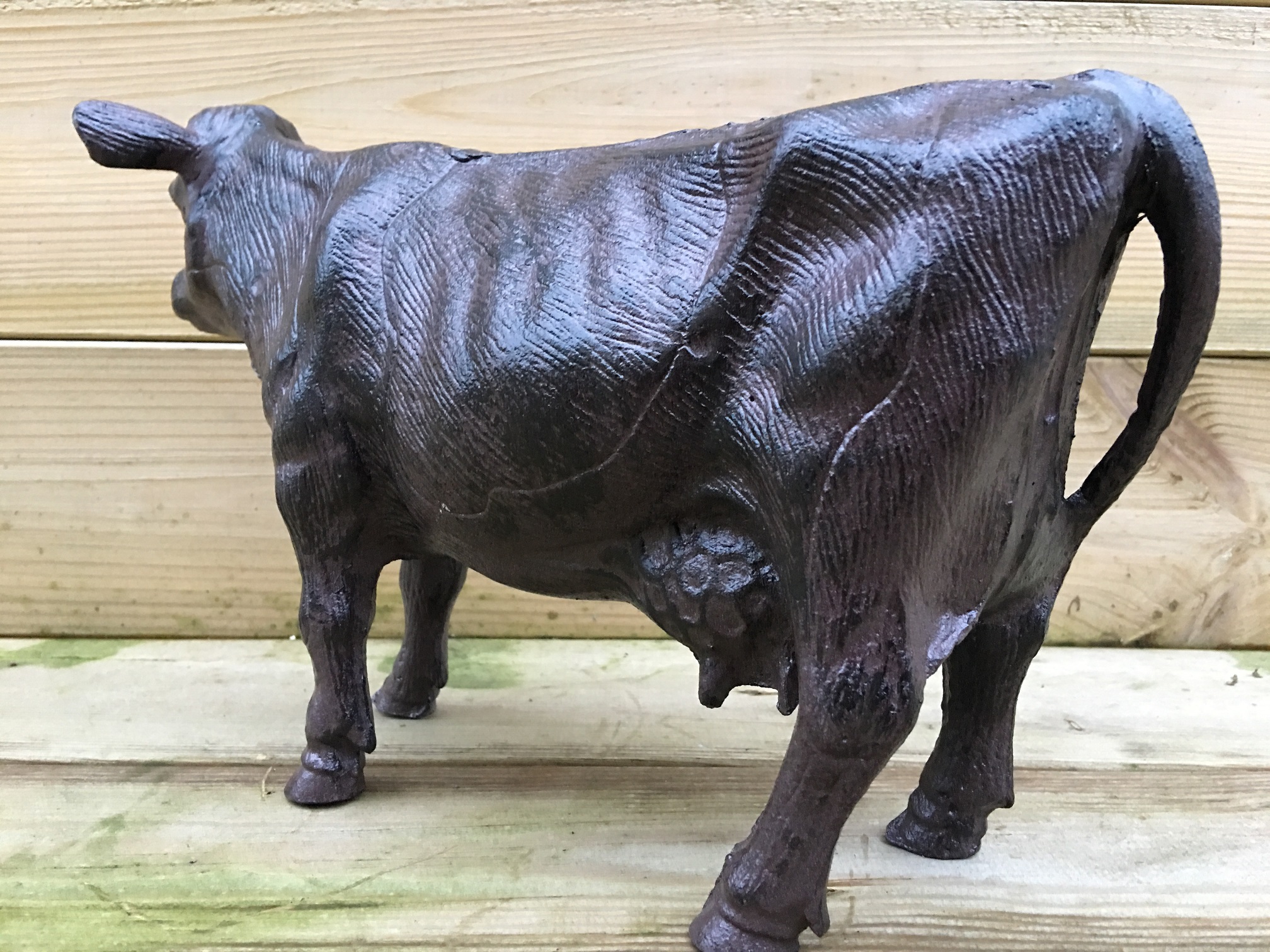 Sculptuur metalen grote koe, prachtig!!
