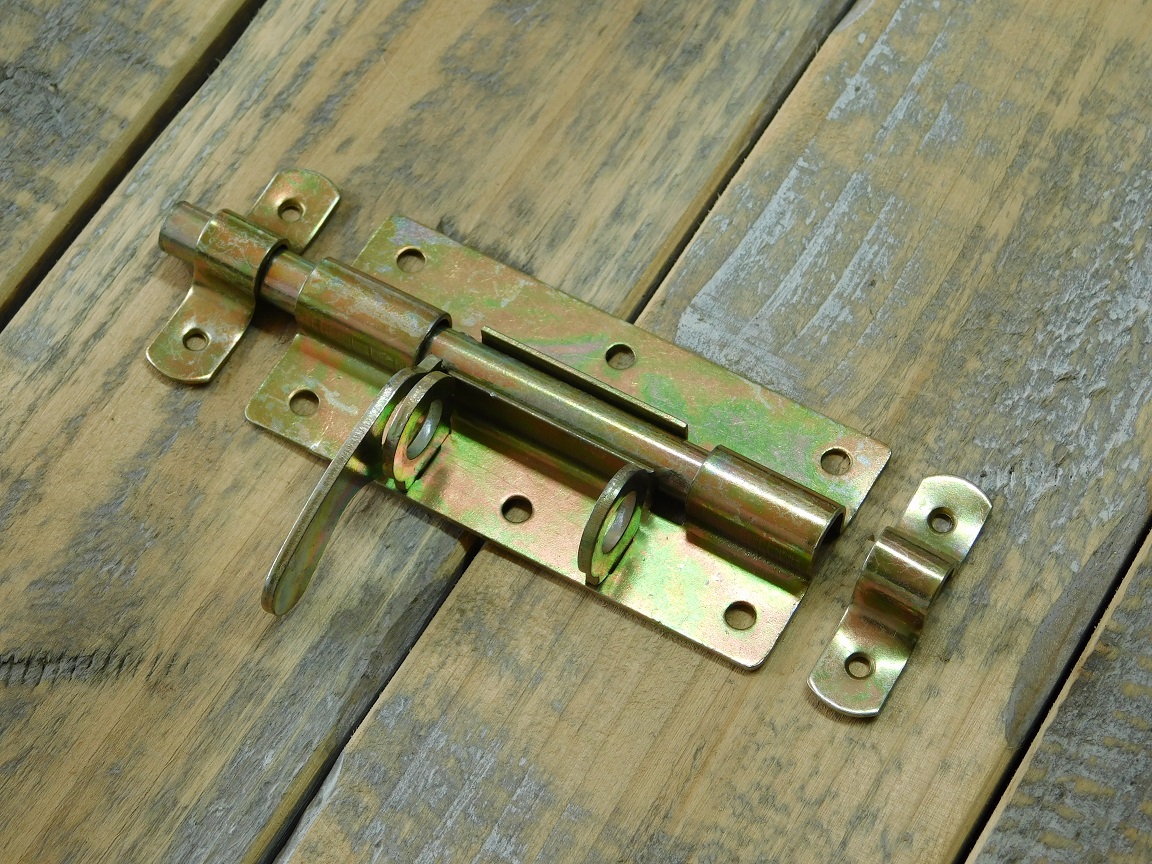 Padlock bolt - with double locking eye - zinc-plated 100 x 50 mm
