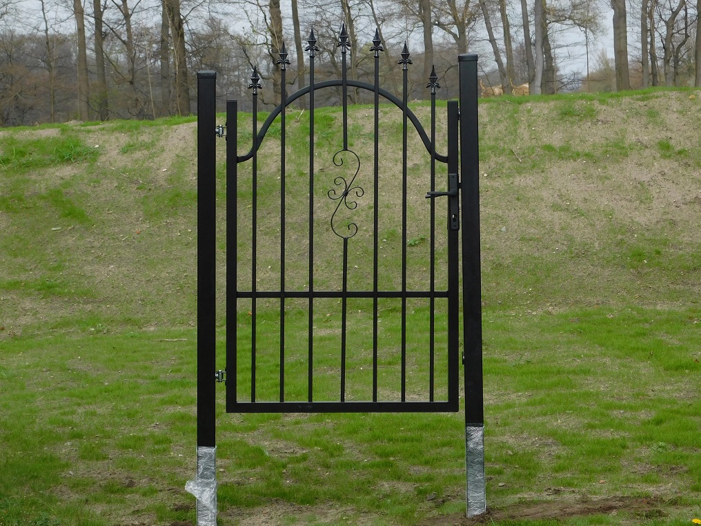 Sierlijke poort - poedercoating zwart, metaal - hekwerk