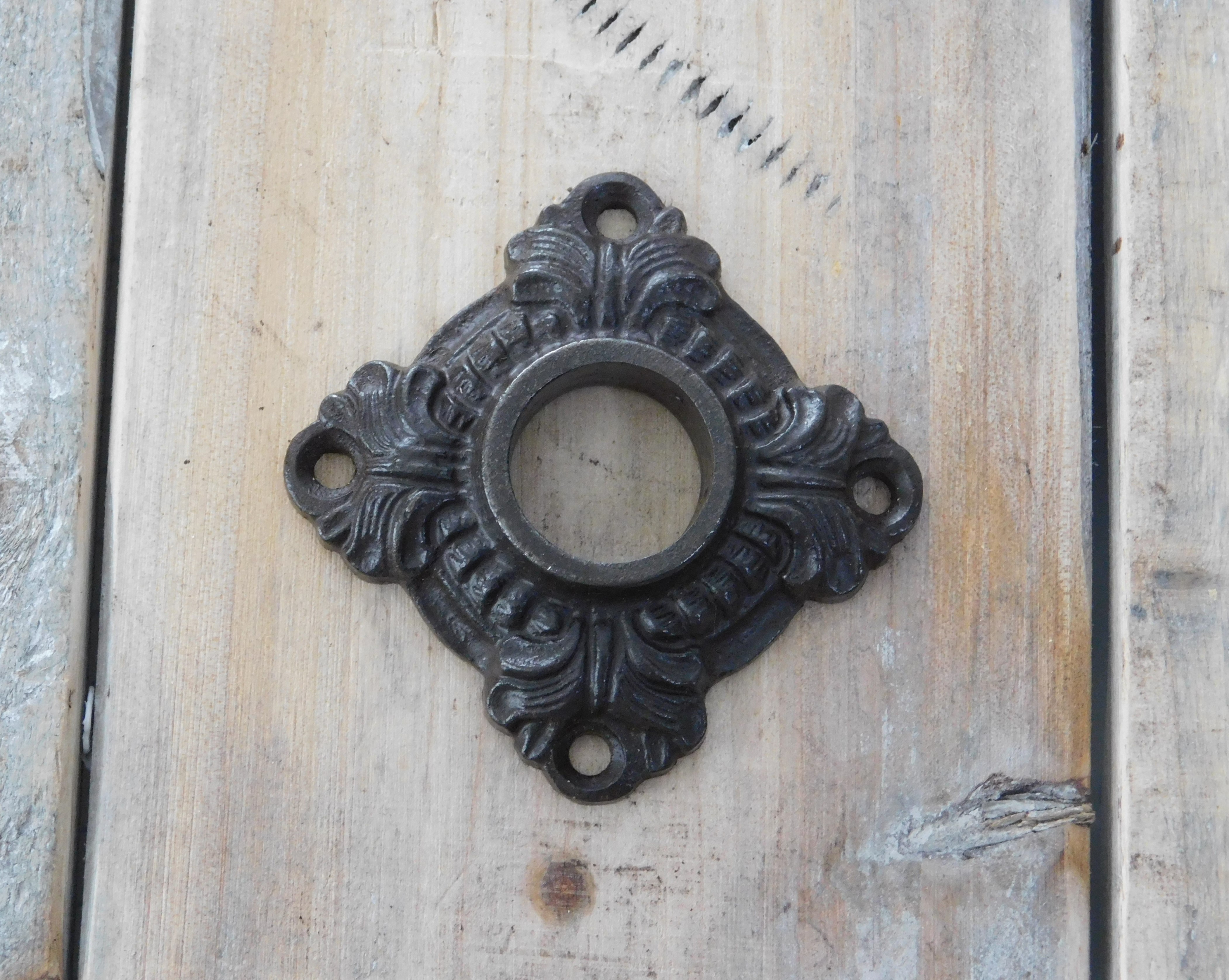 Rosette - antique iron - for door handle or door knob