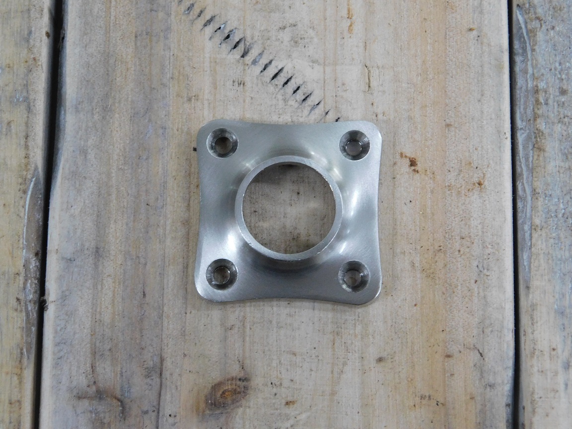 Rozet - mat nikkel - voor deurklink of deurknop - vierkant