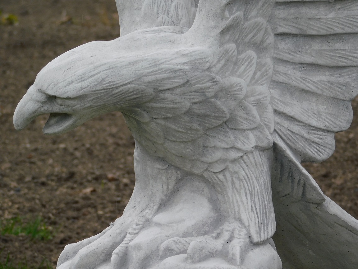 Adler mit erhobenen Flügeln - voll mit Stein