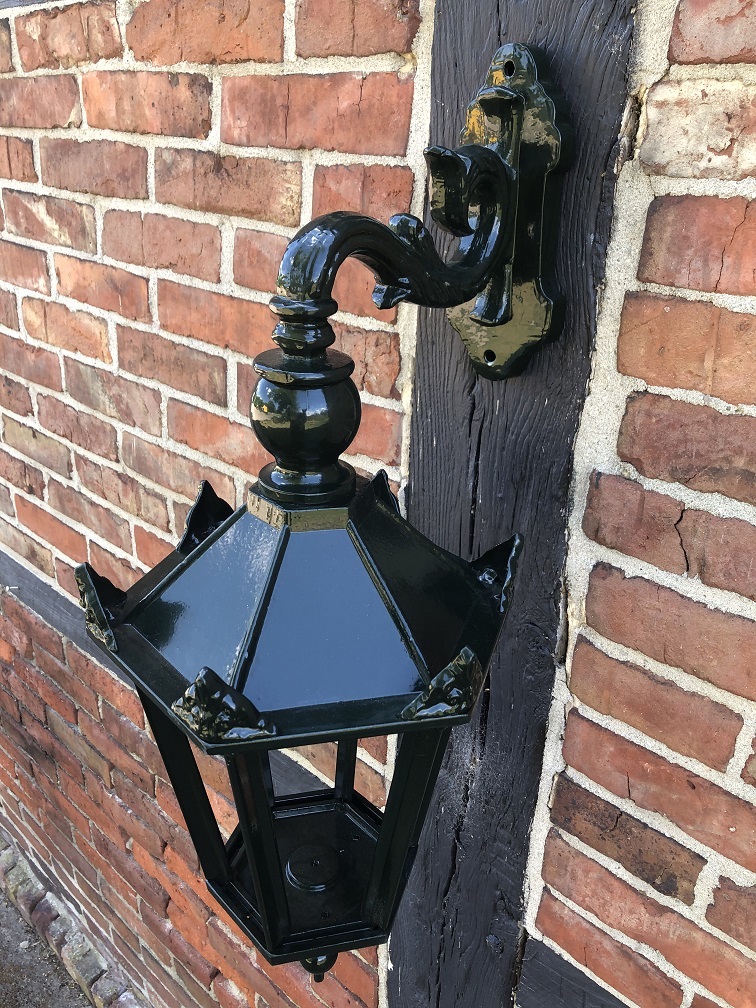 Buitenlamp Winkel - groen - keramische fitting en glas