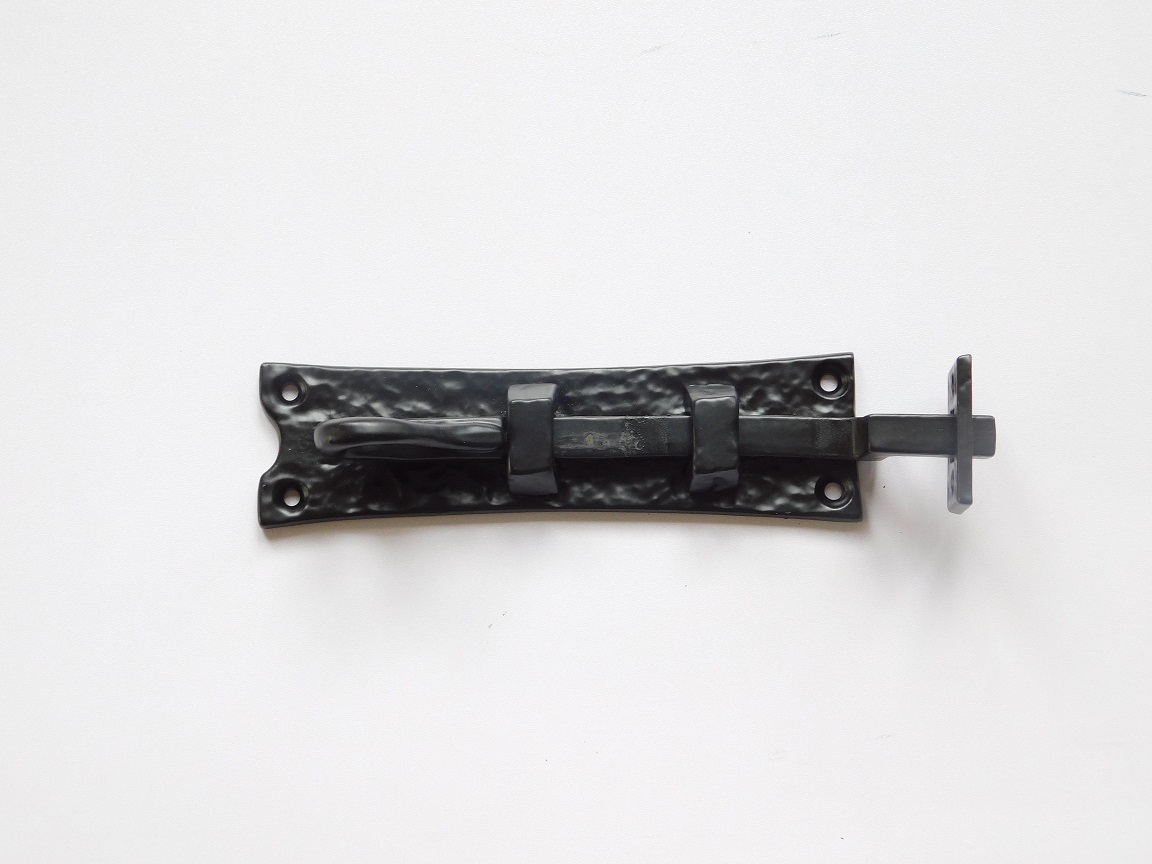 Slide lock - bolt Bara - wrought iron, black powder coated