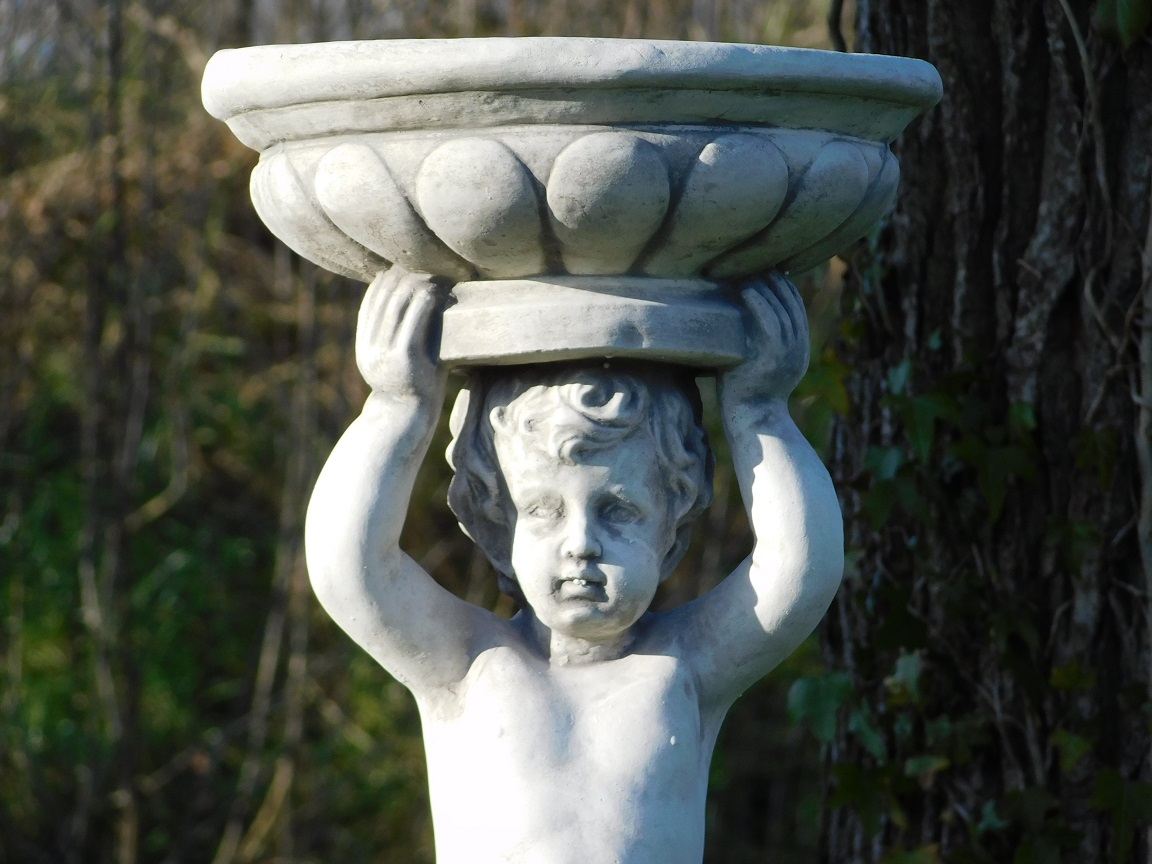 Statue Angel with Bowl - 80 cm - Stone