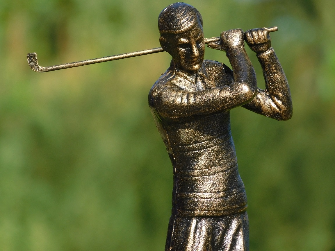 Statue eines Golfers - Vollguss  