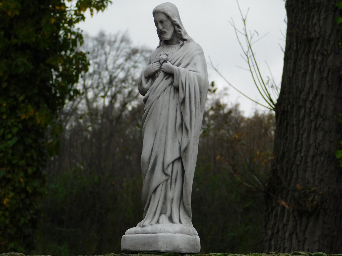 Heilig Hartbeeld Jezus - Steen - 55 cm