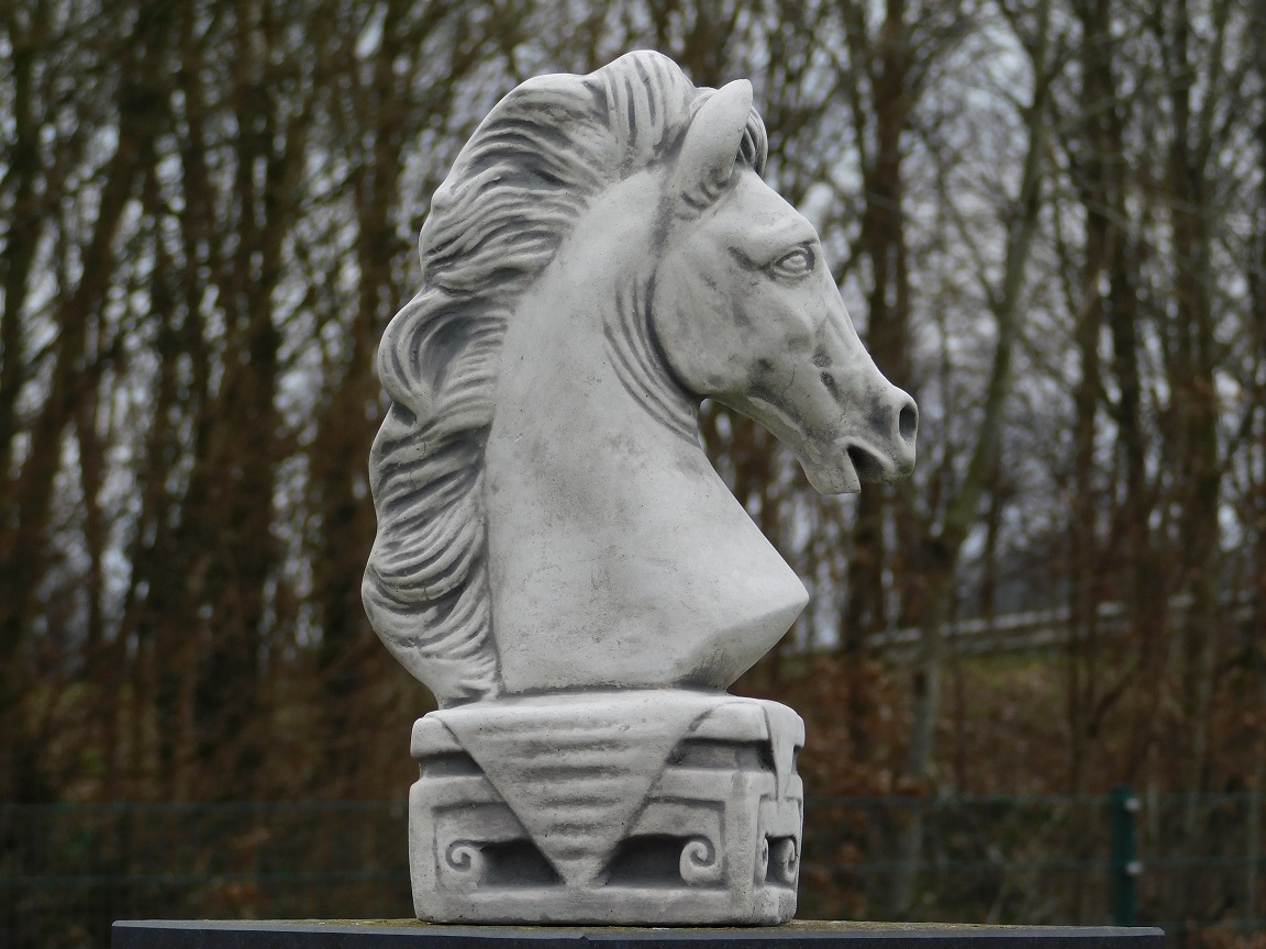 Beeld Paardenhoofd - 35 cm - Steen