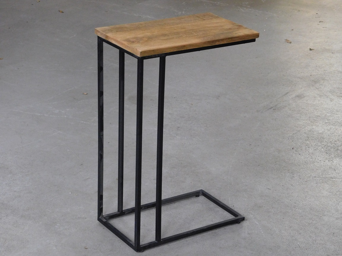 Side table - industrial - mango wood - metal frame