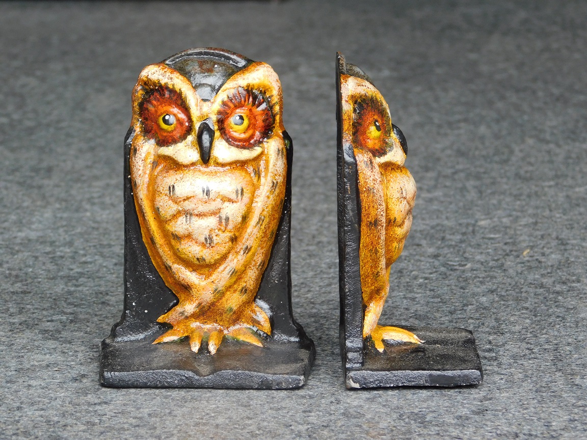 Bookends Owl - set of 2 - cast iron