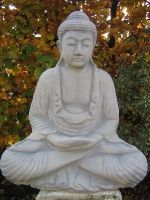 Boeddha meditatie handgebaar, vol steen