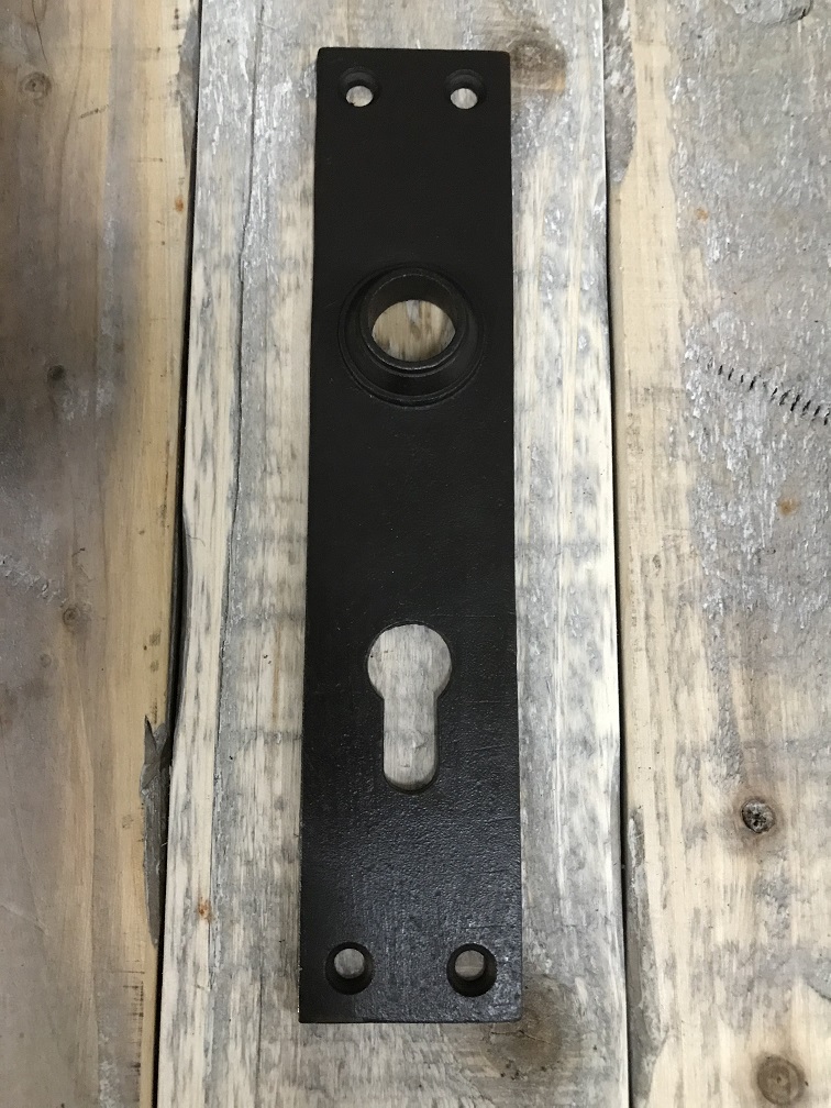 1 deur hendel set, twee pallen Kate met twee lange borden Cavo, van antiek ijzer voor de voordeur (PZ72)