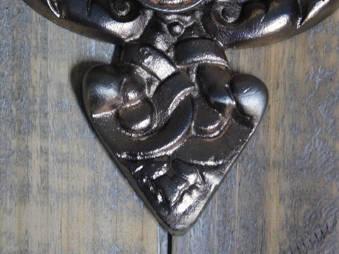 Door Knocker, Angel, Antique | Iron, Red(Copper) | H26,0xW18,5 Cm