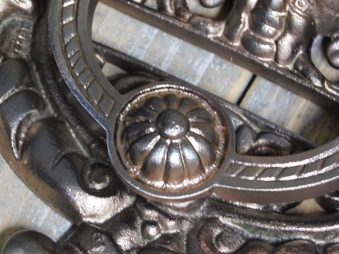 Door Knocker, Angel, Antique | Iron, Red(Copper) | H26,0xW18,5 Cm