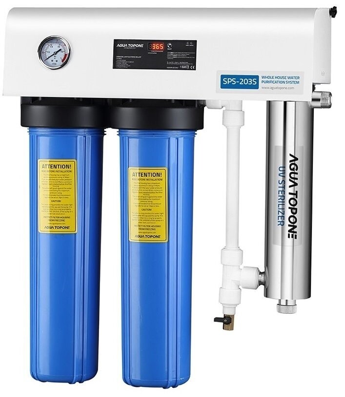 Wasserreinigungsanlage für Zuhause, Trinkwasserfilter, UV 