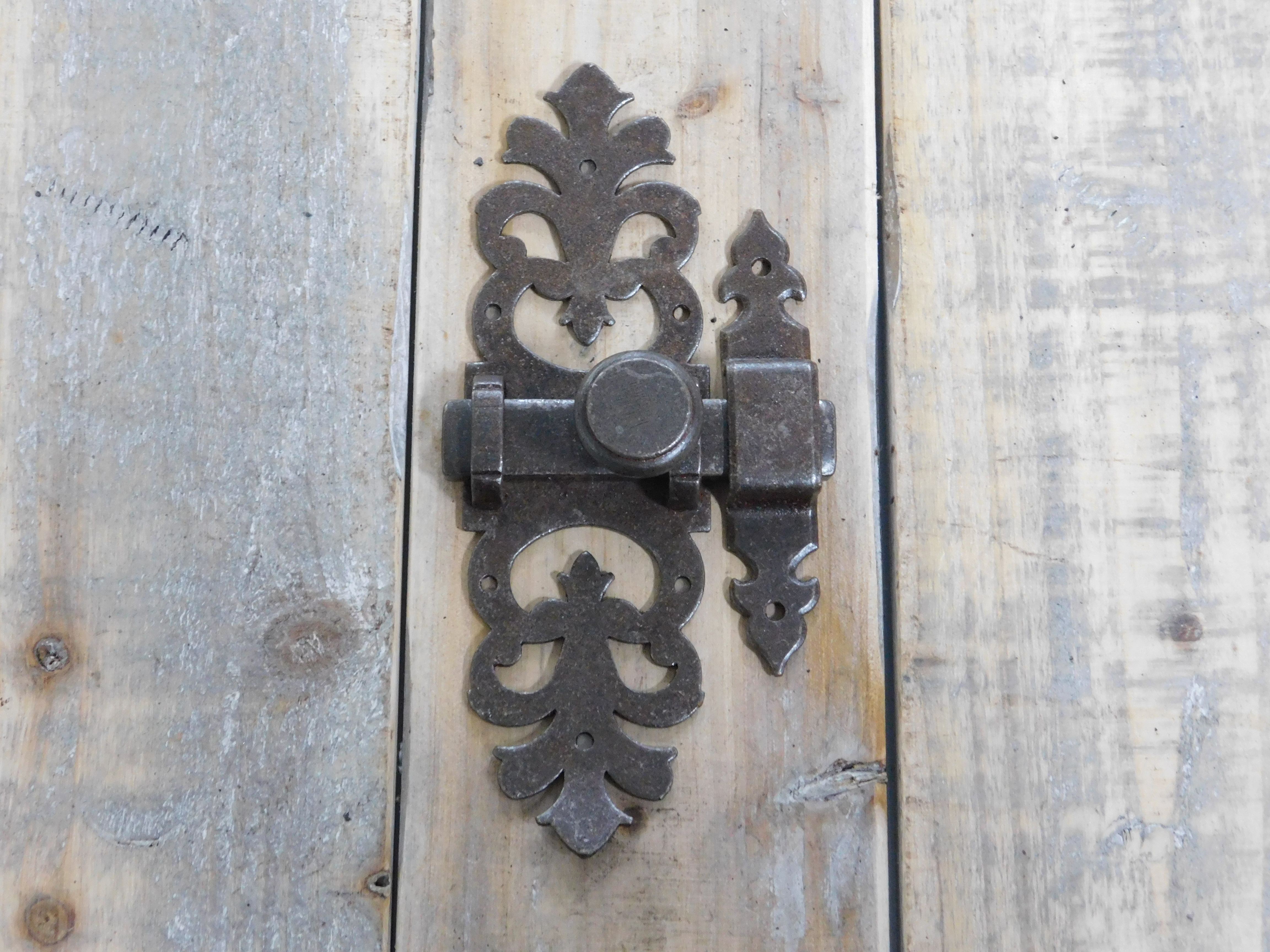 Schuifslot, deurbeslag als Antique - sluiting van ijzer