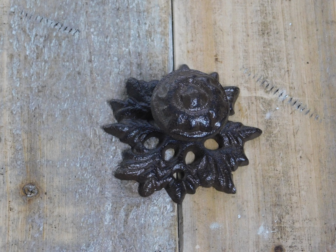 Door knob - Knob cast iron, Esdoorn, brown