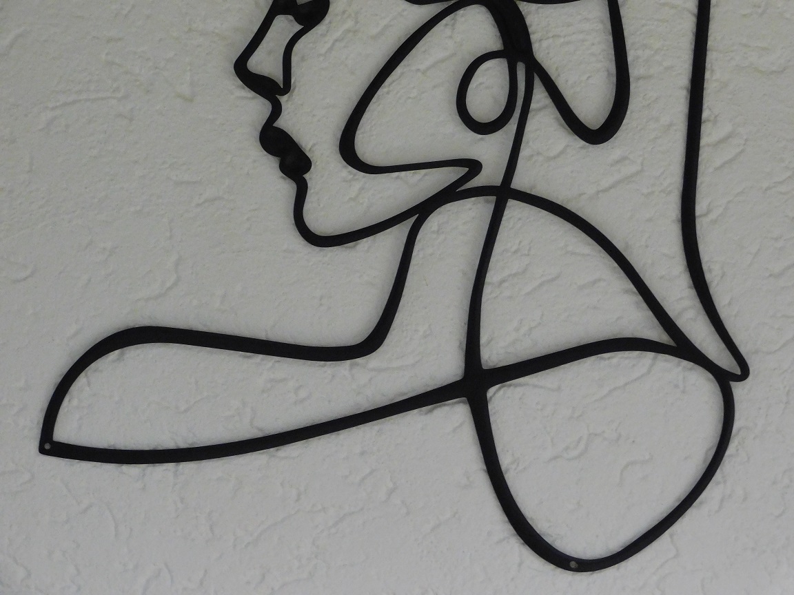 Gesicht der Frau - 50 cm - Umriss Wanddekoratie