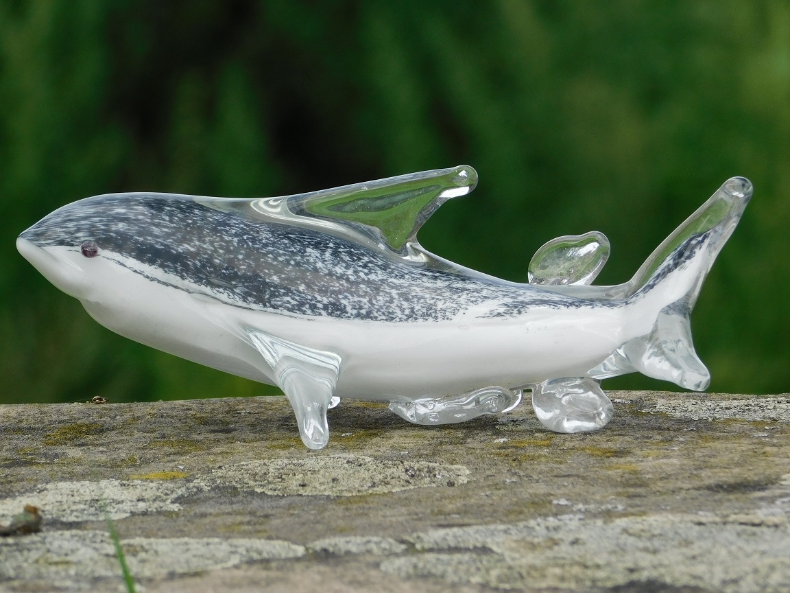 Glass sculpture Shark - In Colour - Glass sculpture
