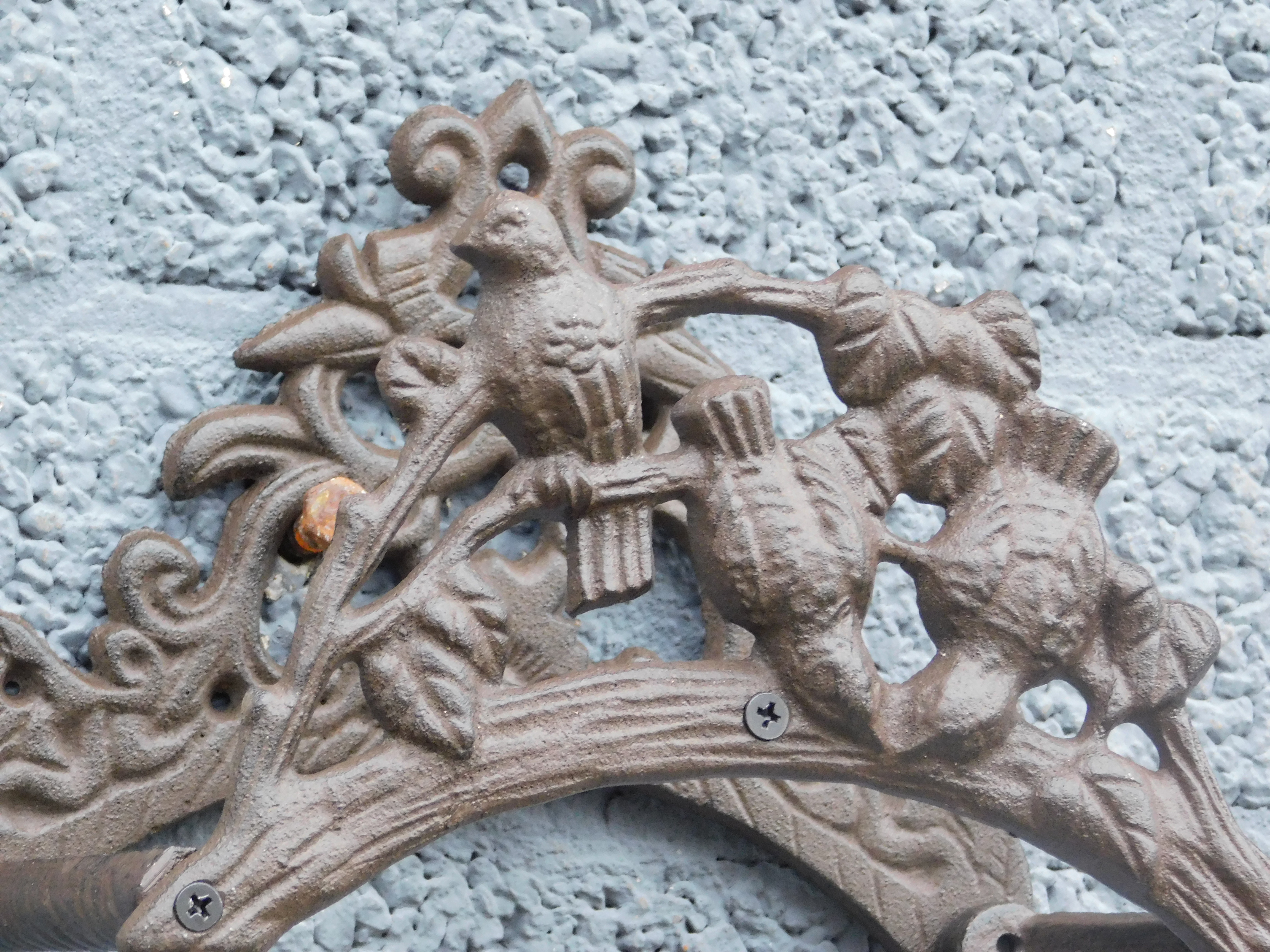 Gartenschlauchhalter mit Vögel Schlauchhalter aus Eisen Landhausstil Antik 