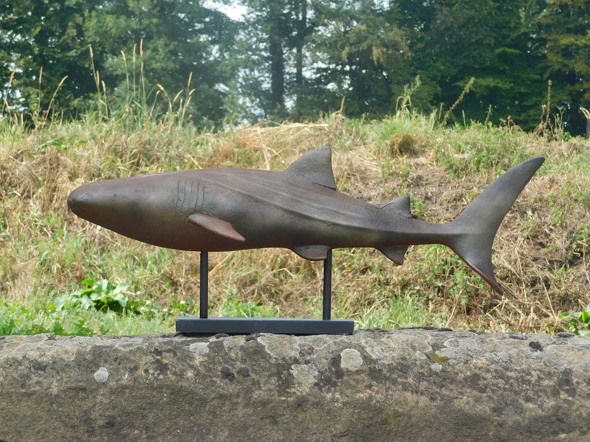 Shark on a stand - polystone - decorative