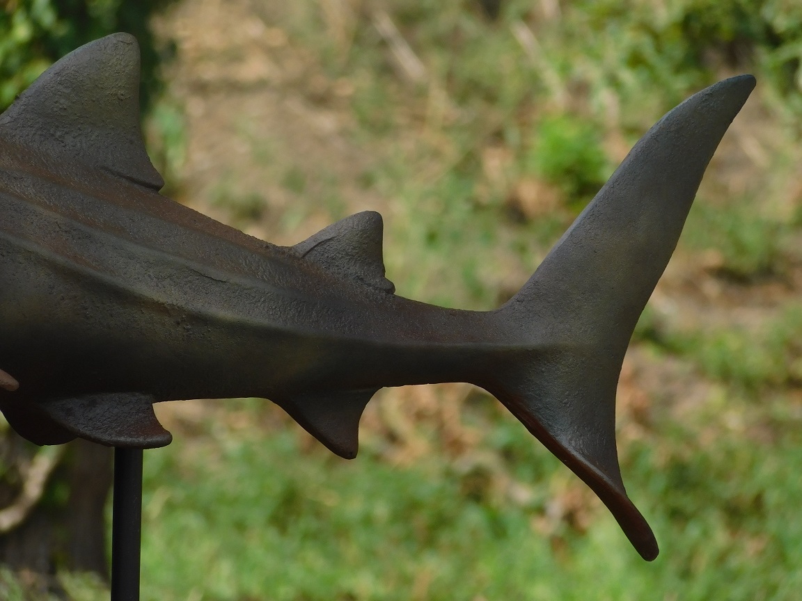 Shark on a stand - polystone - decorative