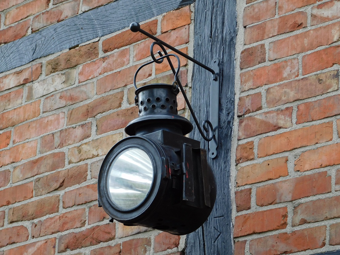 Antique Osmeka - Railway light - Incl. pendant