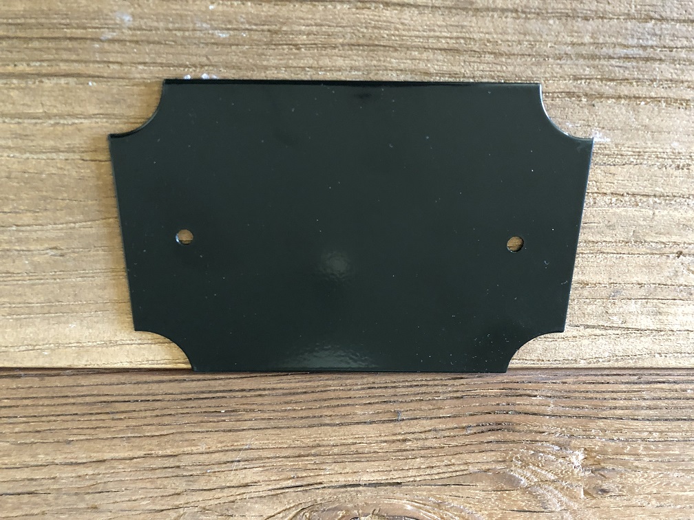 Prachtig metalen naambord voor bij de voordeur, kleur groen