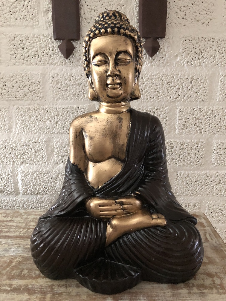 medley garen grafiek Boeddha beeld ceramic zittend Thais in kleur. - HANDGEMAAKT.EU