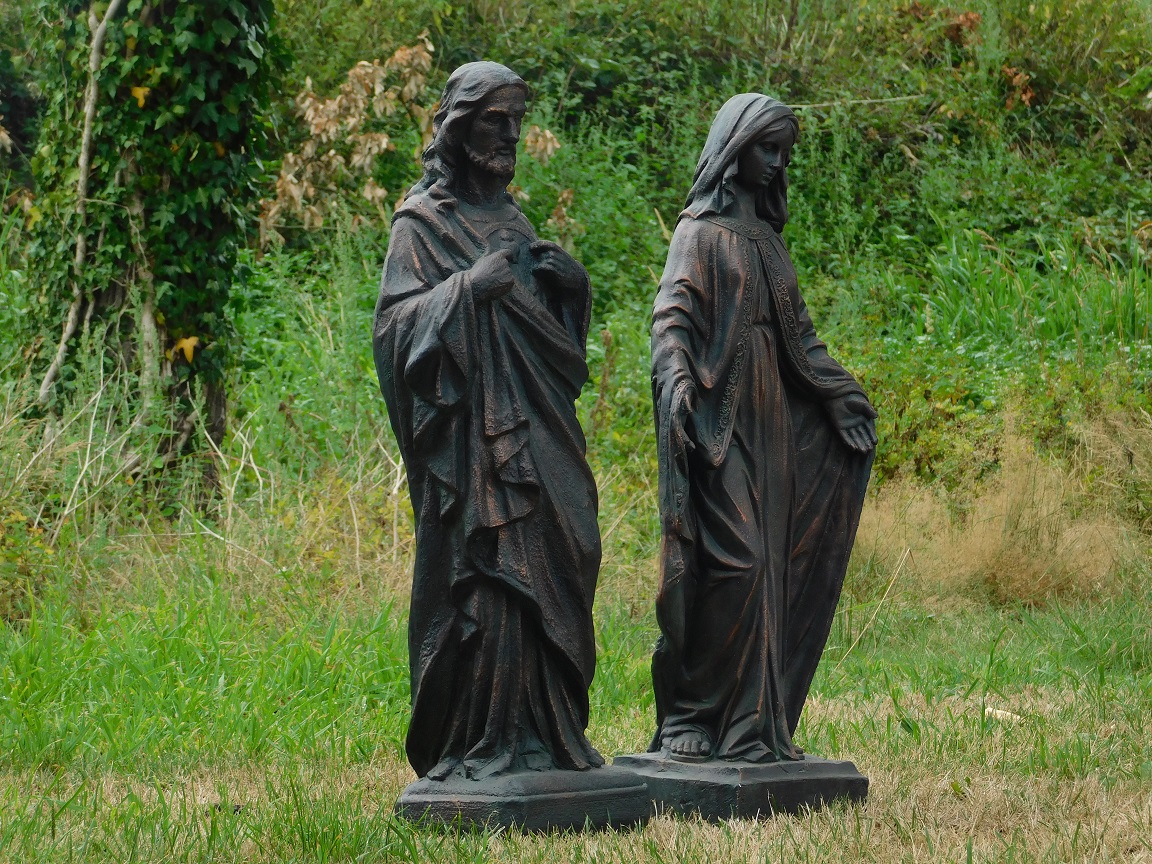 Jesus & Maria - Polystone - Satz von 2 Statuen