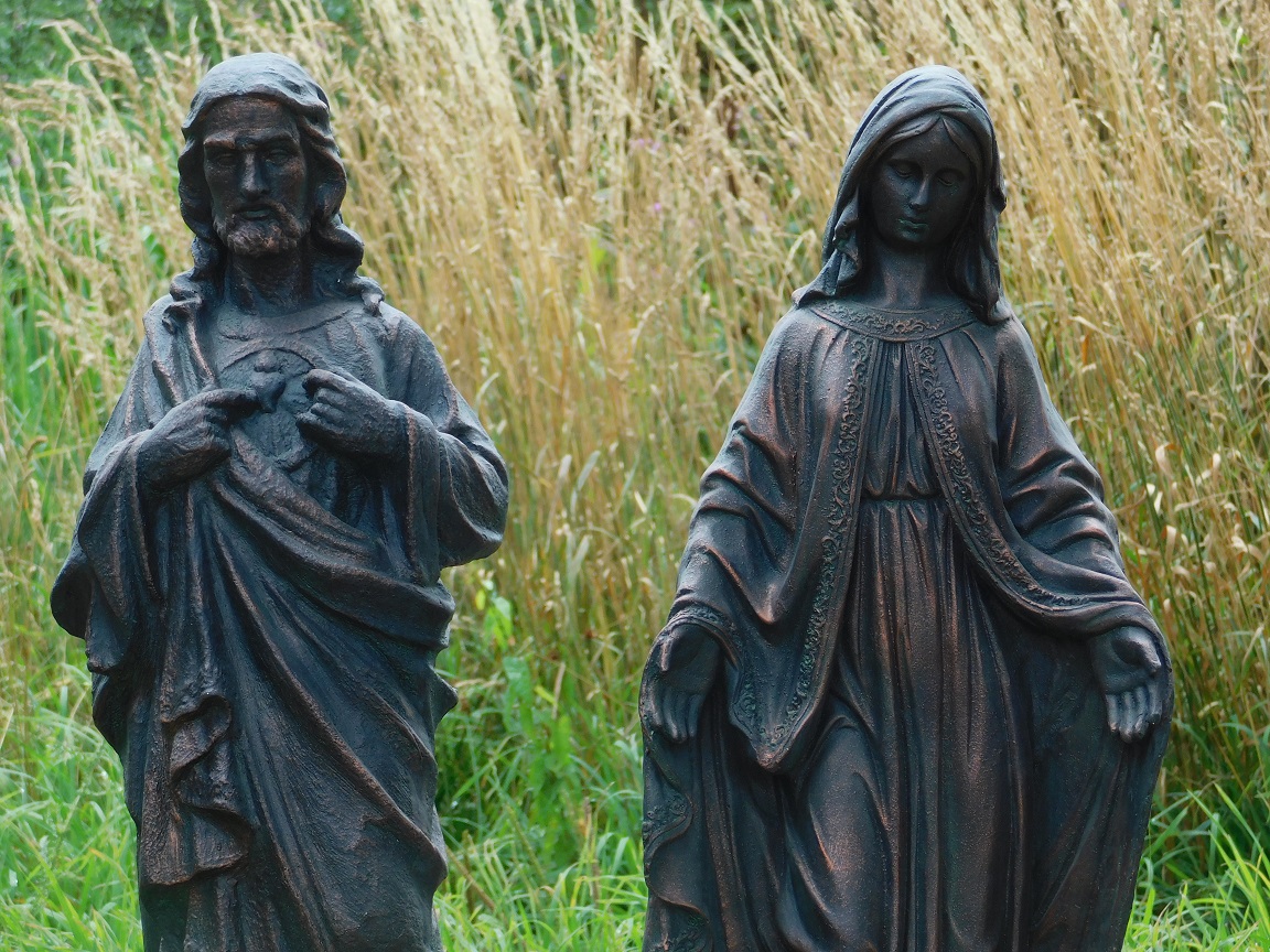 Jesus & Mary - polystone - set of 2 statues