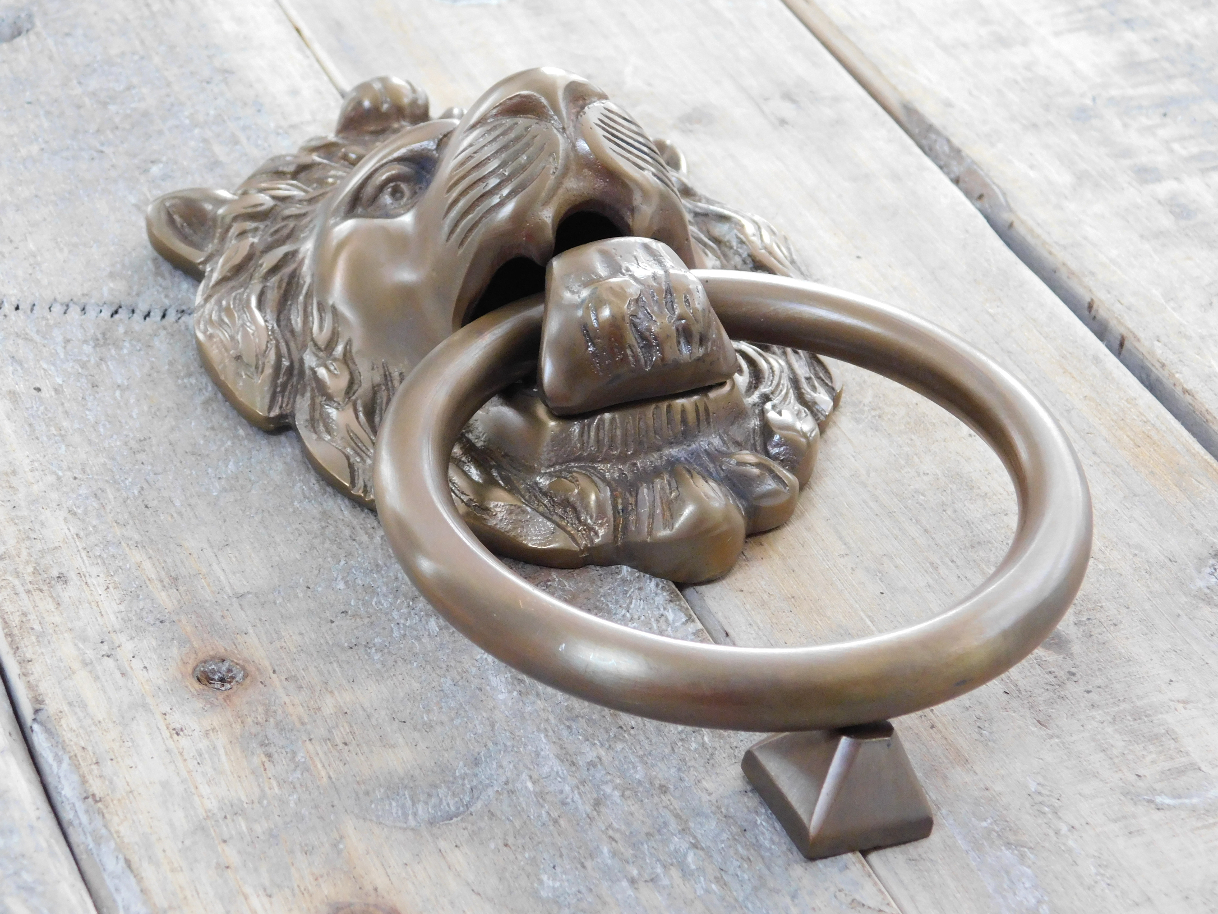 High quality door knocker Lion brass knockers for doors antique door... 