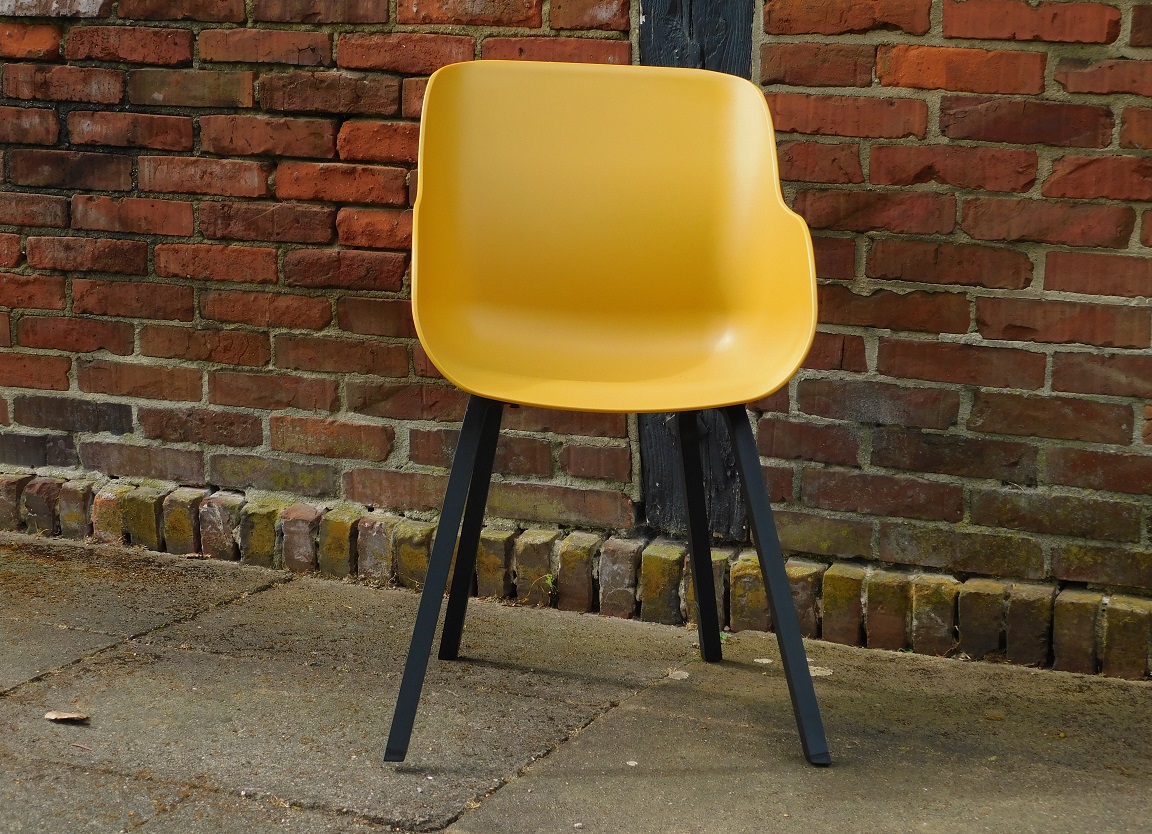 Schalensitz - gelb - Kunststoff