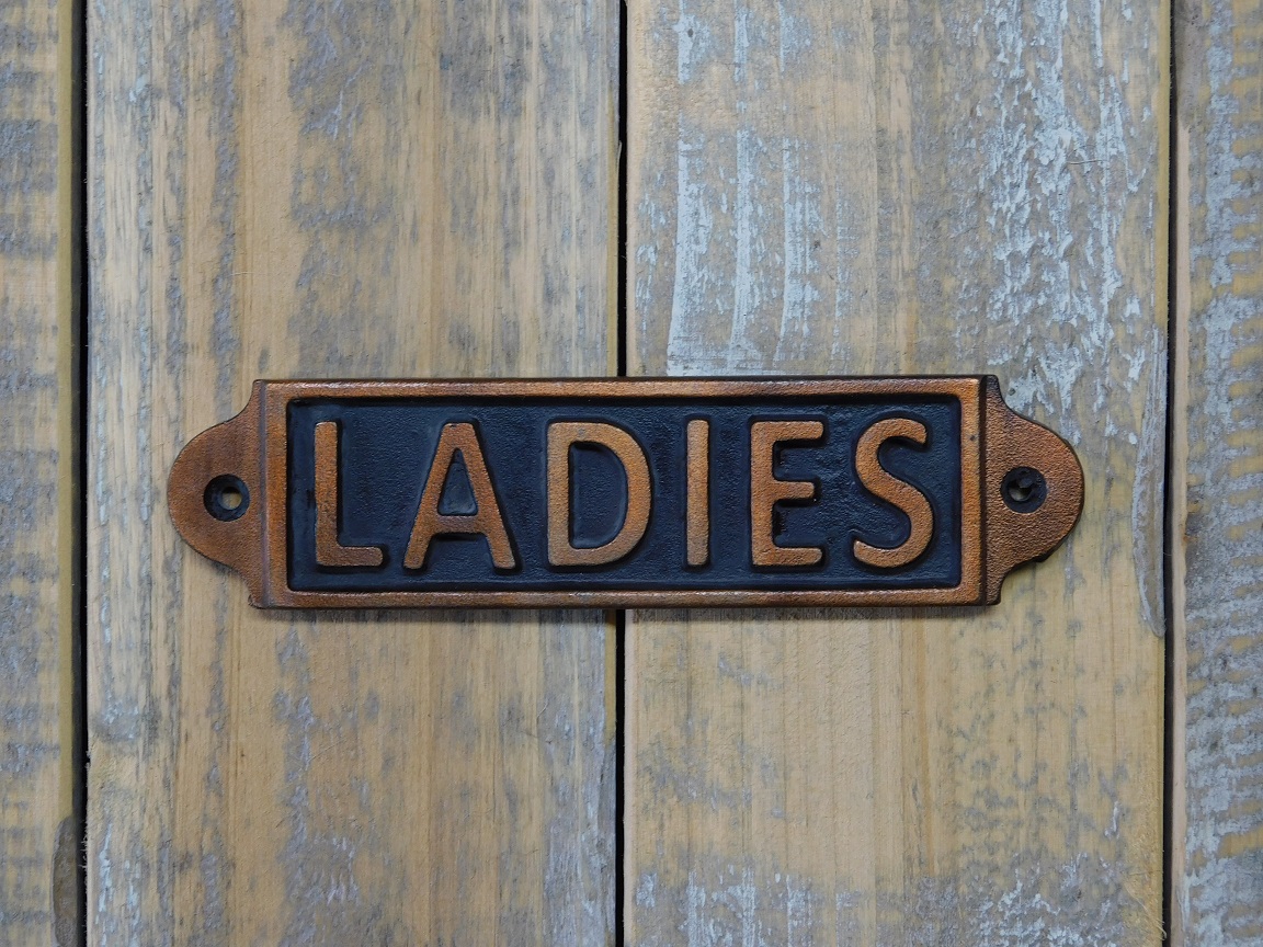 Ladies - door sign - cast iron