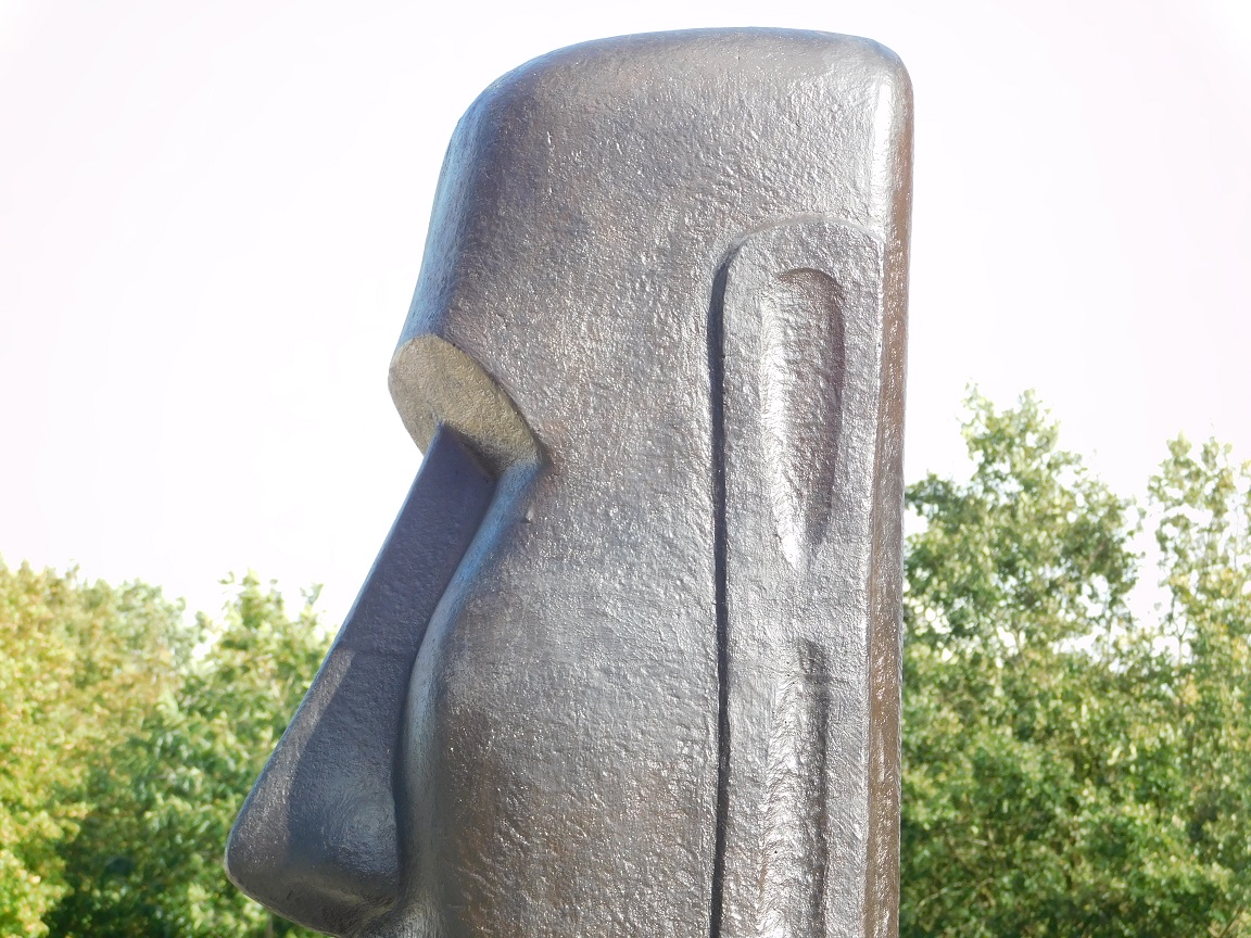 Moai Statue XXL - 180 cm - Cast stone - Black