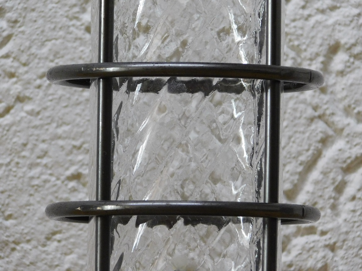 Petroleumlampe - Edelstahl mit Glas - 30cm