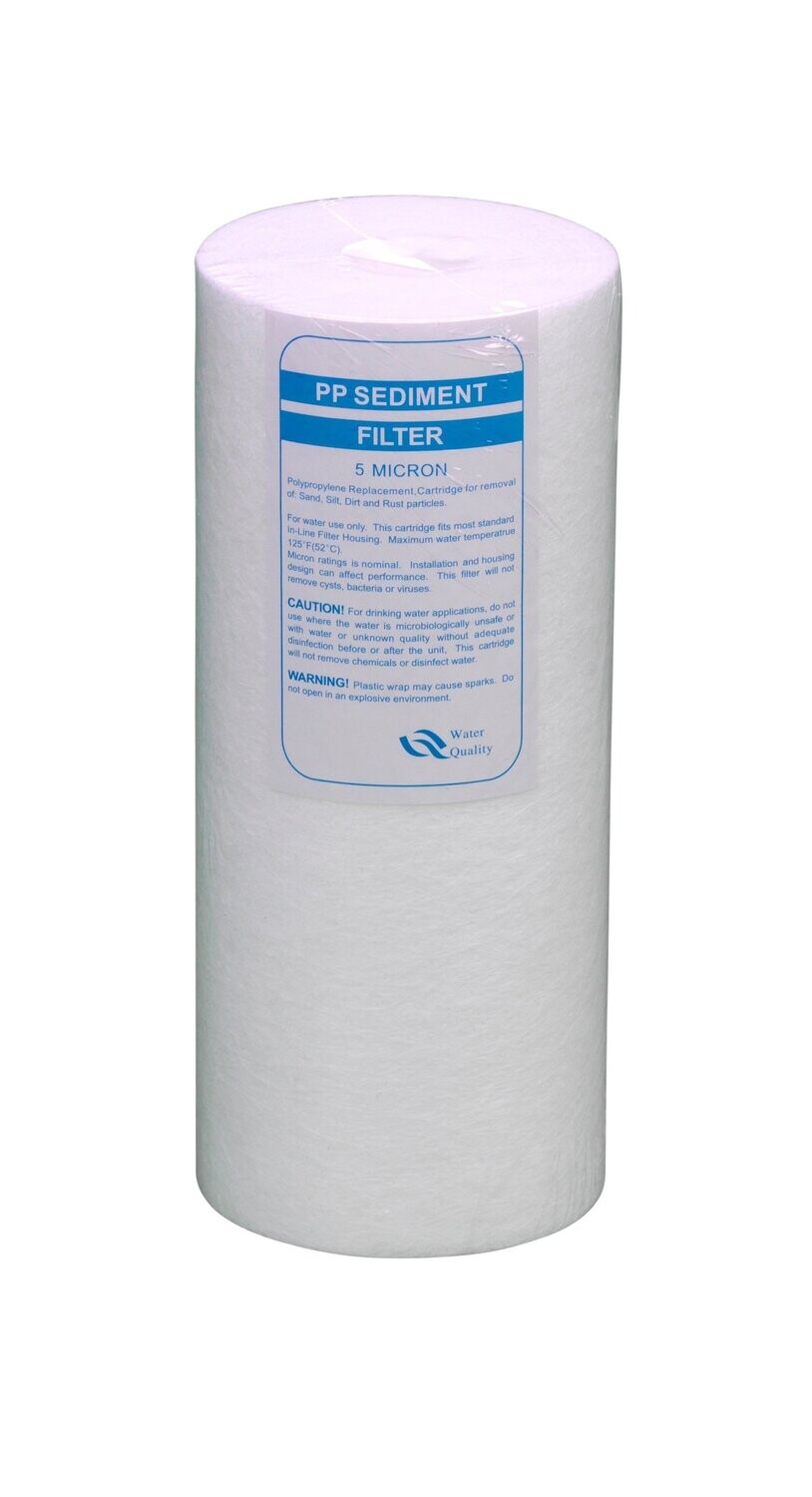 25 cm PP, 5 micron filter cartridge for water purification system