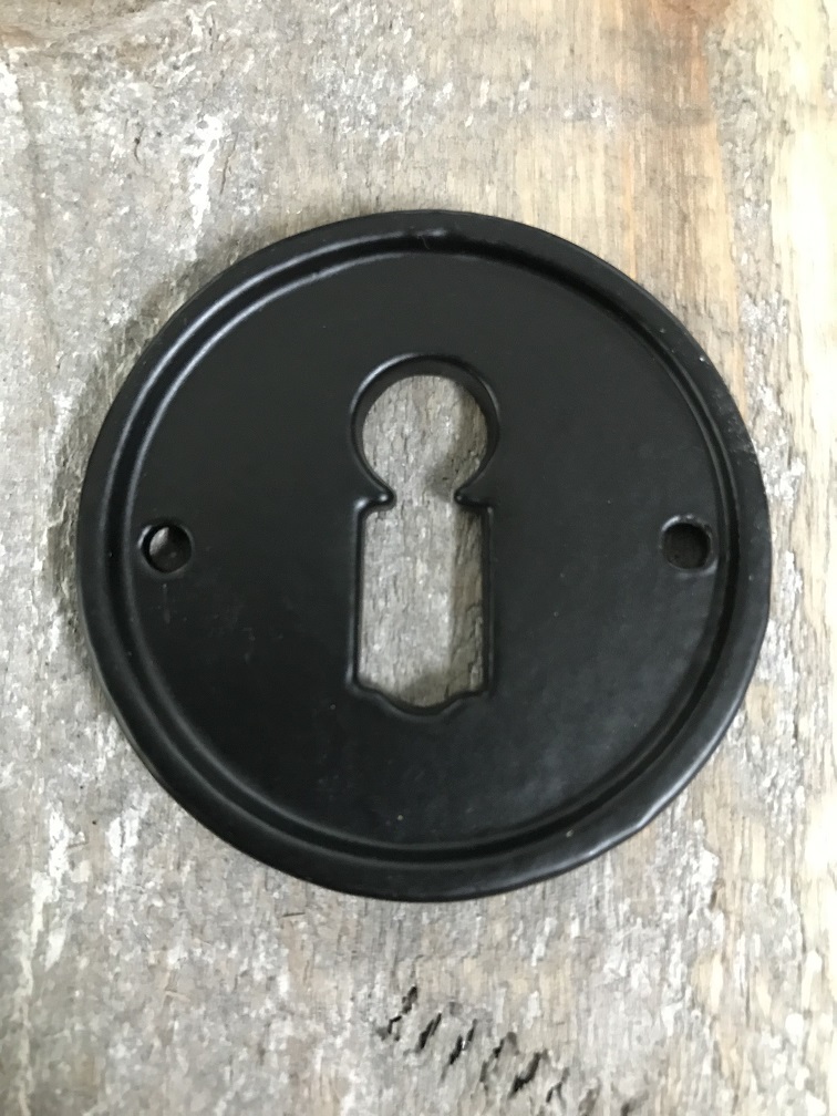 Schlüssellochrosette Eisen als antiker Türgriff, für Zimmertüren