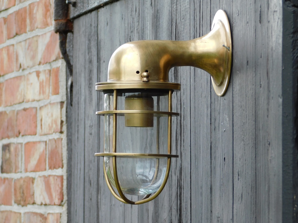 LAST ONE: Brass Ship Lamp - Round - Wall Lamp