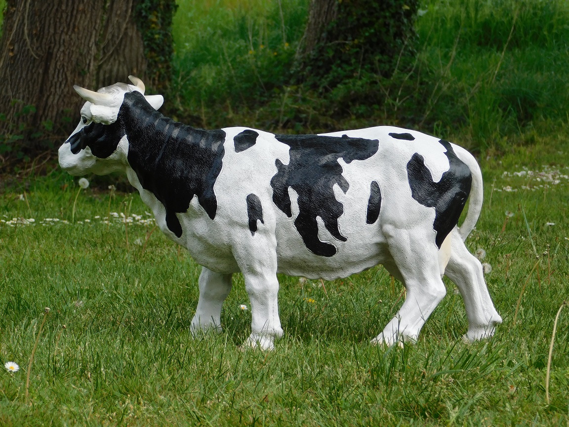 Statue of a cow - entirely made of polystone