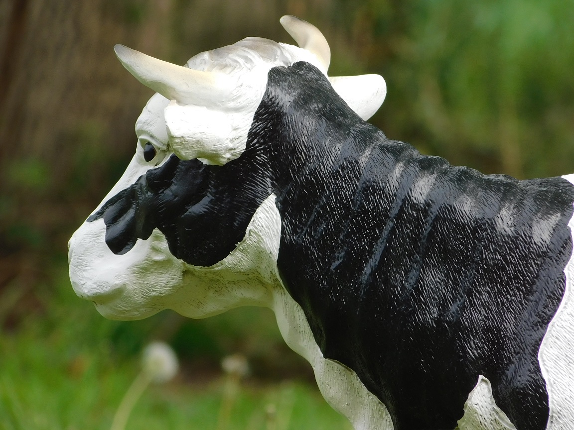 Statue of a cow - entirely made of polystone