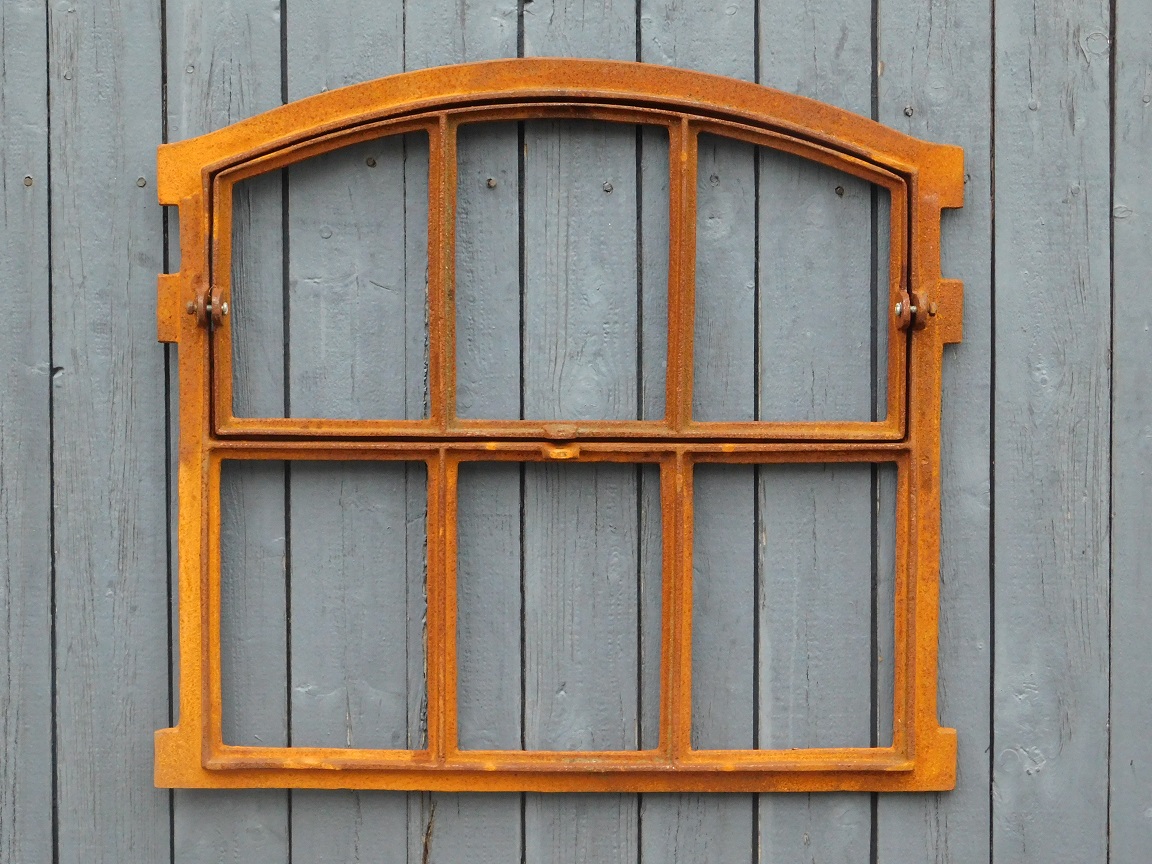 Cast iron stable window - folding open - full cast iron