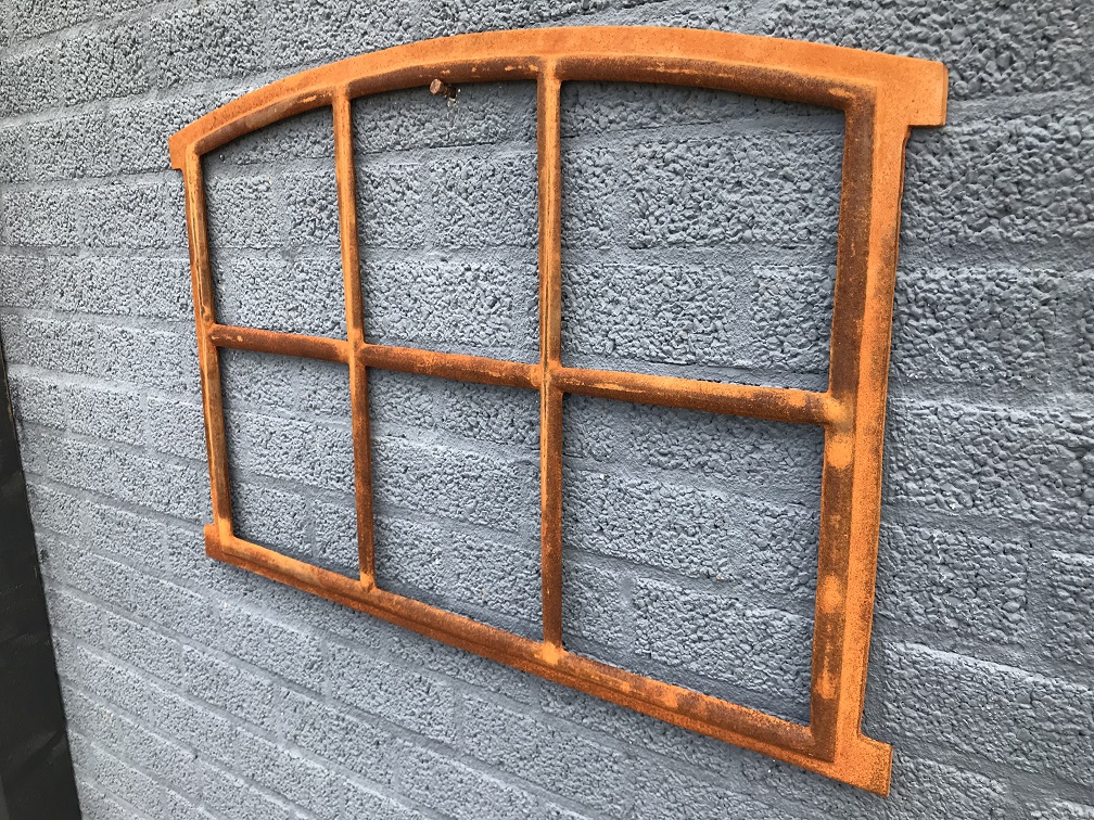 Eisenfenster Antik in Rautenform Spiegelfenster Deko Spiegel 