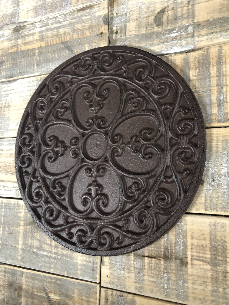 Lelie heks Handelsmerk Grille rond als gazontrap, Decoratie voor Tuinmuur, Open haardrooster -  HANDGEMAAKT.EU