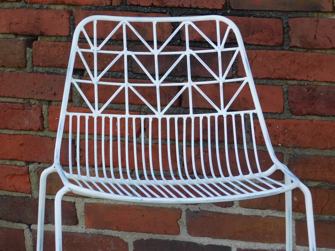 Stuhl - altweiß - Metall