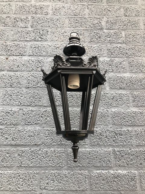 Buitenlamp Turijn - zwart - keramische fitting en glas