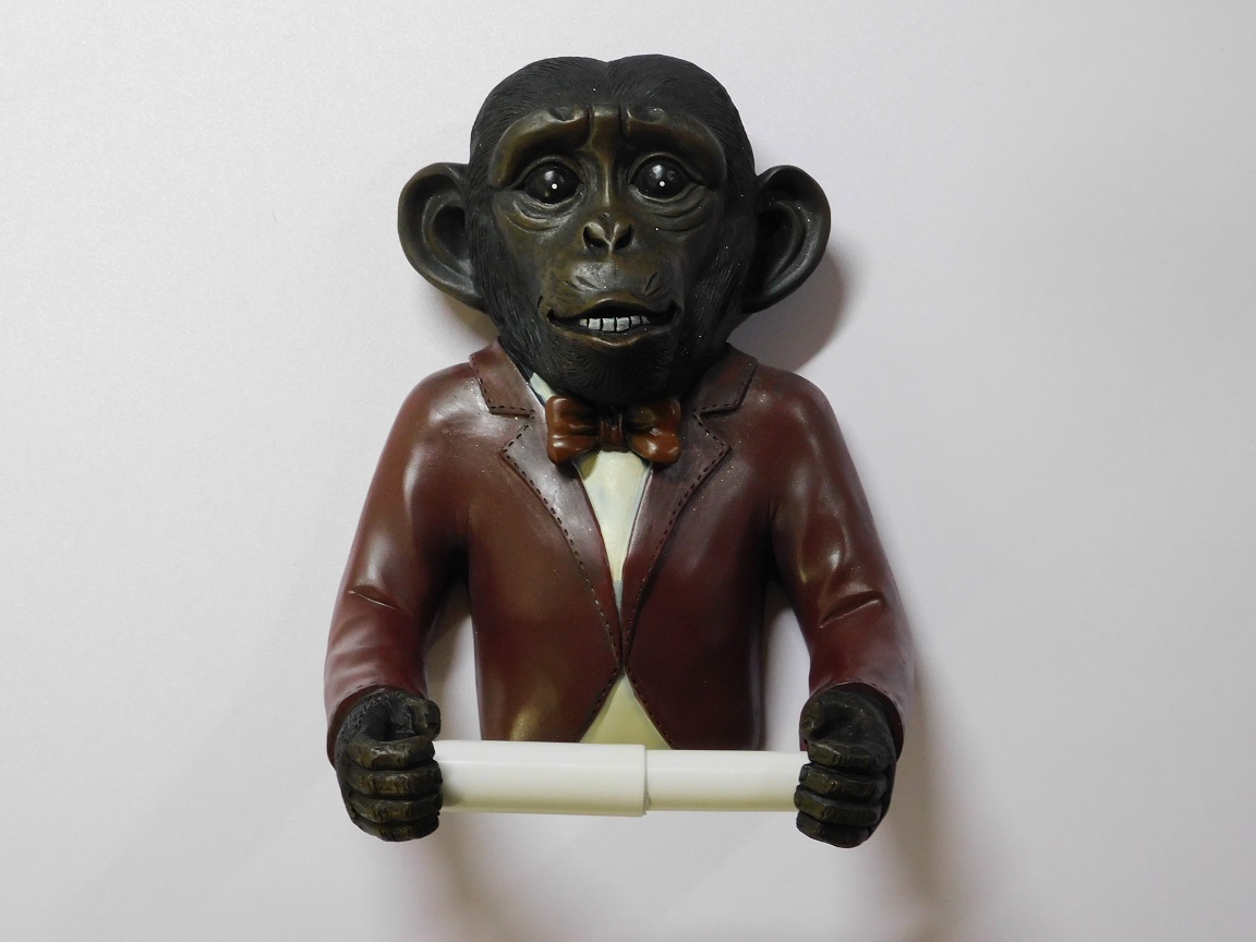 Toilet roll holder Monkey - 30 cm - Polystone